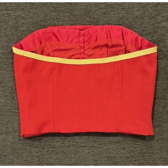 Ralph Lauren Purple Label Vintage Bustier Strapless Corset Top Runway 1990 Gold - Picture 16 of 16